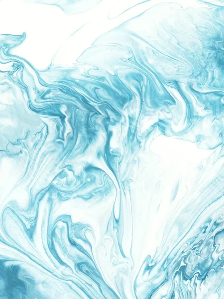 Mavi mermer soyut el boyalı arka plan — Stok fotoğraf