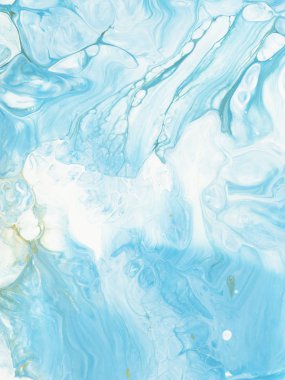 Mavi mermer soyut el boyalı arka plan