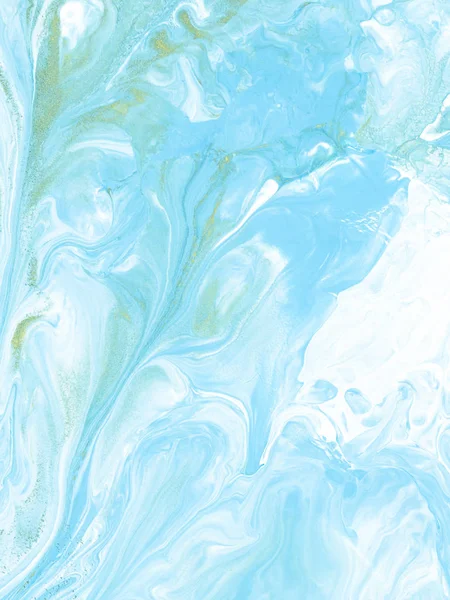 Blå marmor abstrakt handmålade bakgrund — Stockfoto