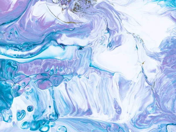 Biru dan ungu marmer abstrak tangan dicat latar belakang — Stok Foto