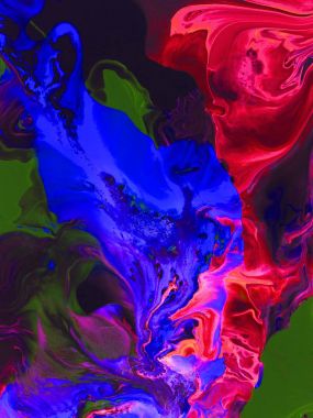 Neon soyut el boyalı arka plan