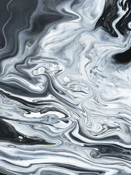 Fondo abstracto pintado a mano en blanco y negro — Foto de Stock