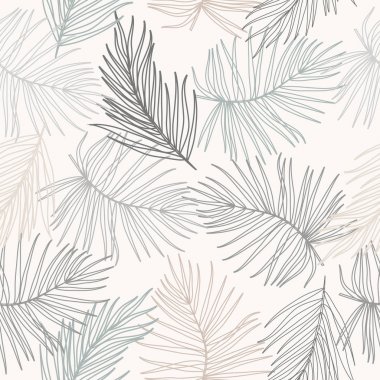 Tropikal yaprak seamless modeli, vektör