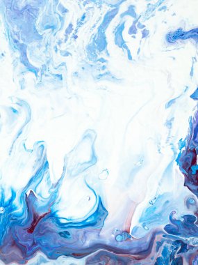 Mavi mermer soyut el boyalı arka plan