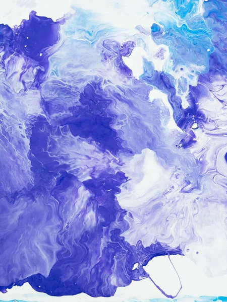 蓝色大理石抽象手绘背景 — 图库照片