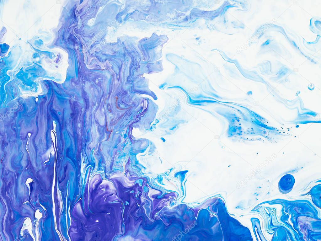 Blue and violet hand painted background