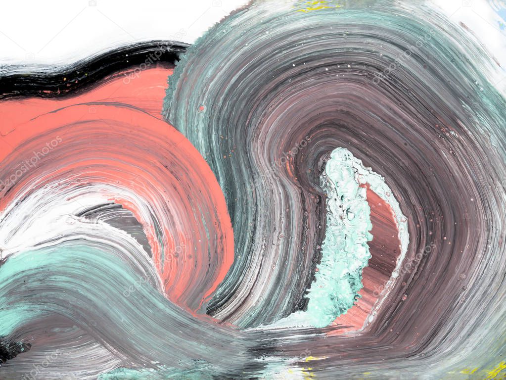 Abstract creative hand painted background with brush strokes