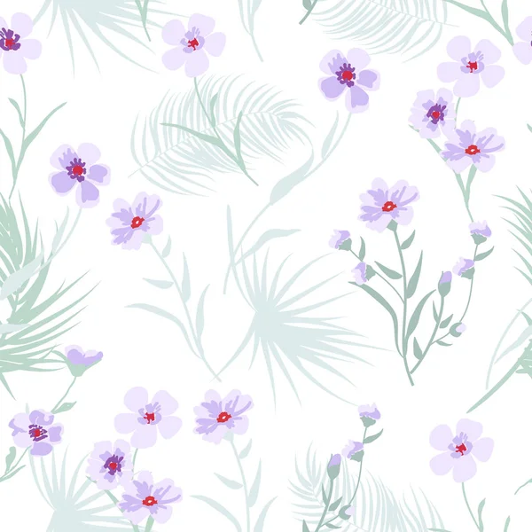 Seamless pattern floral, print for textile, cloth, wallpaper, scrapbooking, wrapping. Vector background.