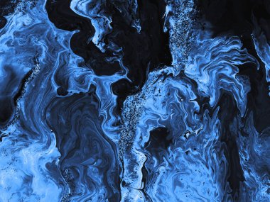 Mavi yaratıcı soyut el boyalı arka plan, mermer doku, 