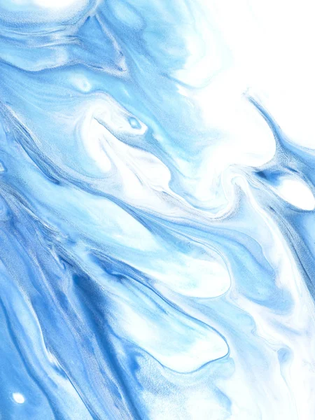 Blue creative abstract hand painted background, marble texture, — Stock Photo, Image