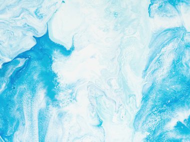 Mavi yaratıcı soyut el boyalı arka plan, mermer doku