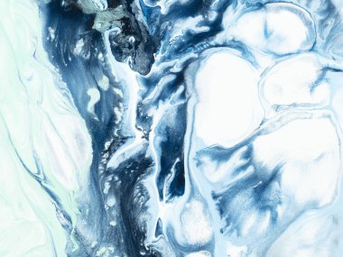 Mavi yaratıcı soyut el boyalı arka plan, mermer doku, 