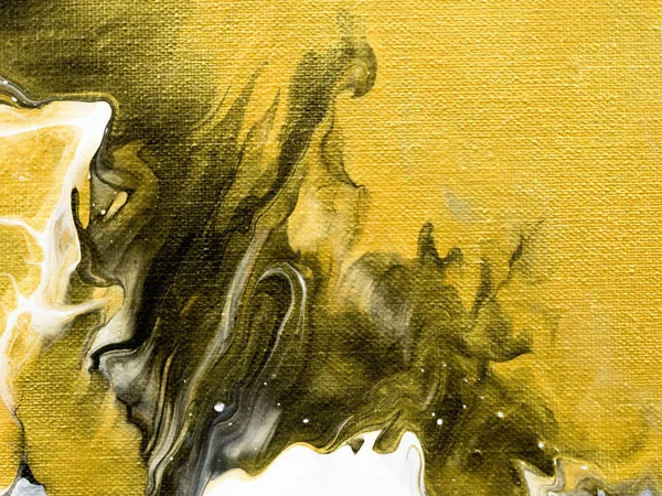 Siyah ve altın yaratıcı soyut el boyalı arka plan, mermer — Stok fotoğraf