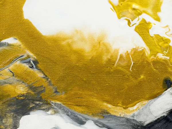 Fondo pintado a mano abstracto creativo negro y oro, mármol —  Fotos de Stock