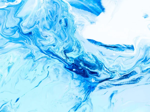 Azul criativo abstrato pintado à mão fundo, textura de mármore — Fotografia de Stock