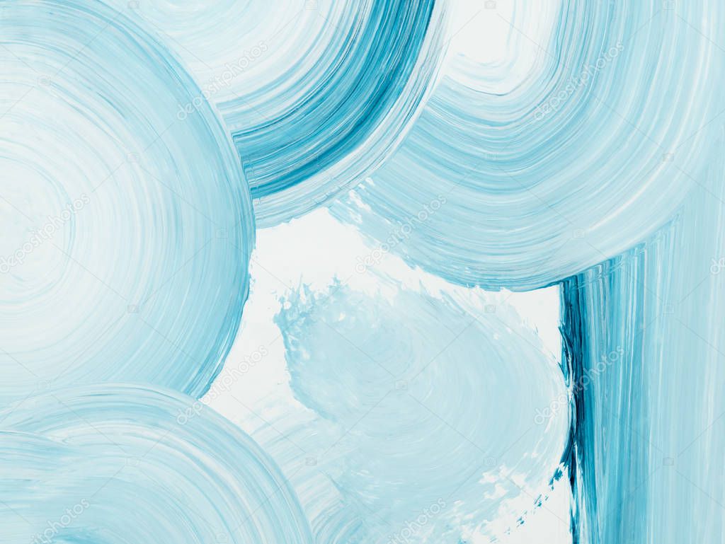 Blue creative abstract hand painted background