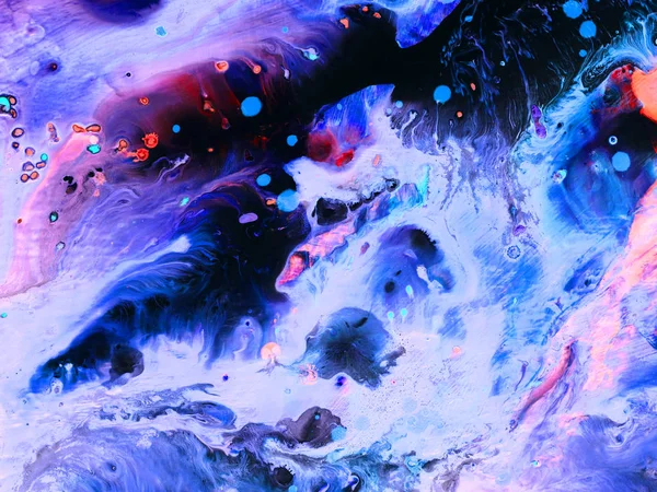 Yaratıcı neon soyut el boyası arka plan, pembe ve mavi te