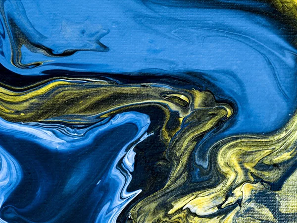 Classic Blå med guld kreativ abstrakt handmålad bakgrund — Stockfoto