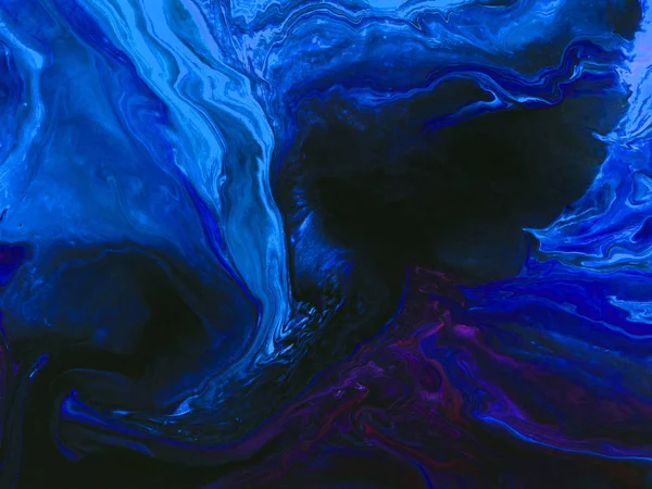 Klasický modrý neon tvůrčí abstraktní ručně malované pozadí — Stock fotografie