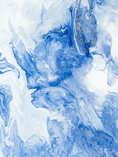 Klasik Mavi, yaratıcı, soyut el boyaması arka plan — Stok fotoğraf