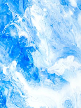 Mavi yaratıcı soyut el boyalı arka plan, mermer doku