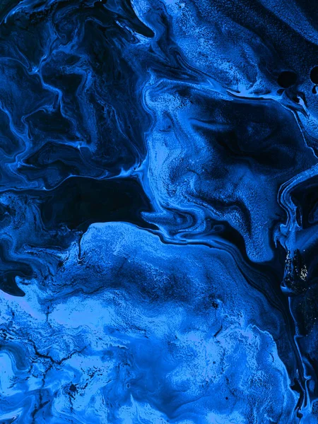 Neon abstrakt handmålade bakgrund, blå konsistens — Stockfoto
