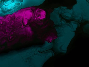 Neon pembe ve yeşil soyut el boyası arka plan