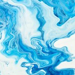 Blue creative abstract hand painted background, marble texture