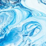 Blauwe creatieve abstracte handgeschilderde achtergrond, marmeren textuur