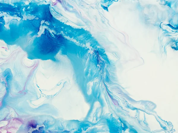 Biru dan merah muda kreatif abstrak tangan dicat latar belakang, marmer — Stok Foto