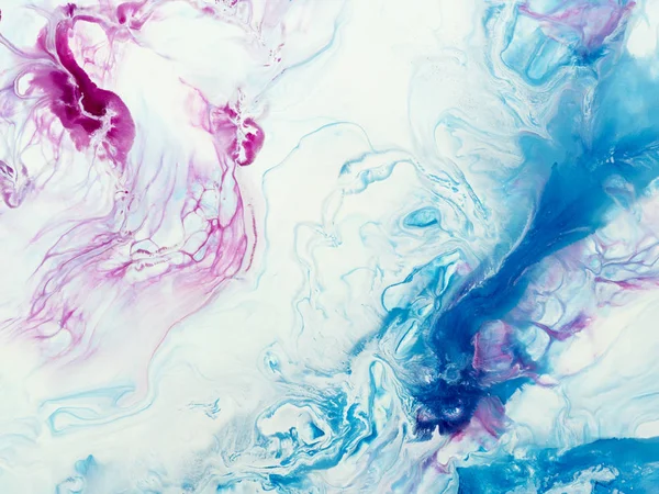 Blue and pink creative abstract hand painted background, marble — Stock Photo, Image