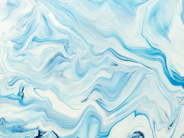 Blue creative abstract hand painted background, marble texture — Stock Photo, Image