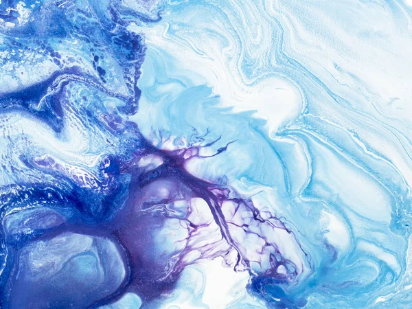 Fondo pintado a mano abstracto creativo azul y violeta, marbl — Foto de stock gratis