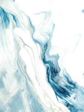 Mavi yaratıcı tablo, soyut el boyaması arka plan, mermer.