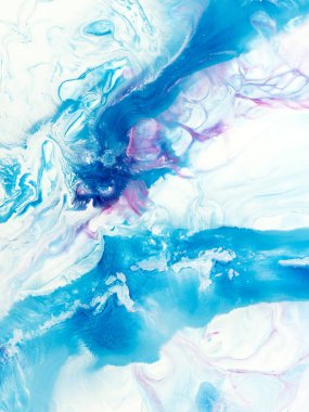 Soyut sanat mavisi resim, yaratıcı el boyası arkaplan, mermer dokular, akrilik boya parçası sıvı sanat eserleri, soyut okyanus. Modern sanat. Çağdaş sanat.