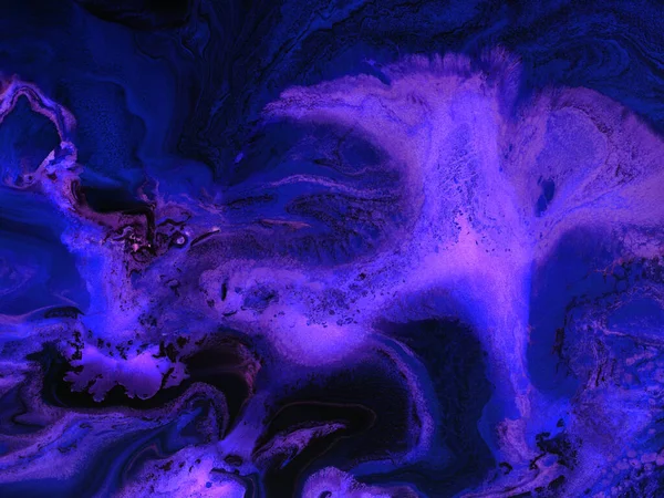 Rosa Och Blå Neon Färger Kreativ Abstrakt Handmålad Bakgrund Marmor — Stockfoto