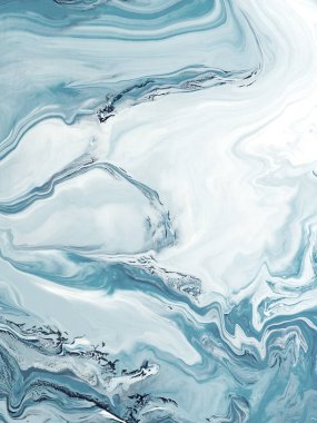 Mavi yaratıcı tablo, soyut el boyası arka plan, mermer dokular, akrilik boya. Modern sanat. Çağdaş sanat.