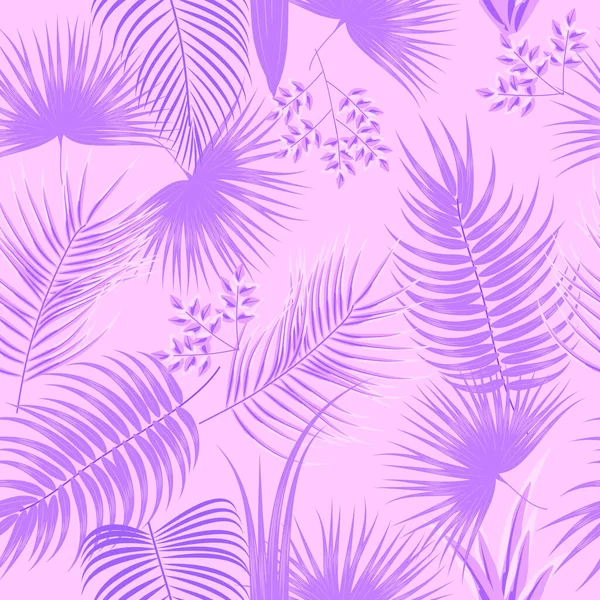 Padrão Sem Costura Tropical Monstera Folhas Selva Palmeira Ilustração Vetorial —  Vetores de Stock