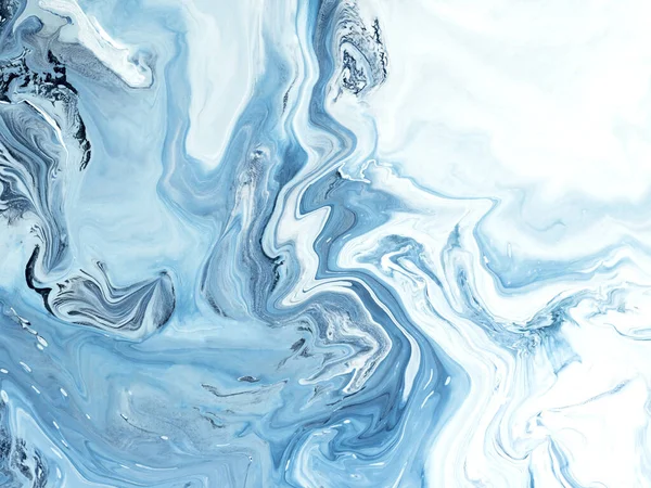 Soyut sanat mavisi resim, yaratıcı el boyası arka plan, mermer dokular, akrilik boya, sıvı sanat eserleri, soyut okyanus. Modern sanat. Çağdaş sanat.