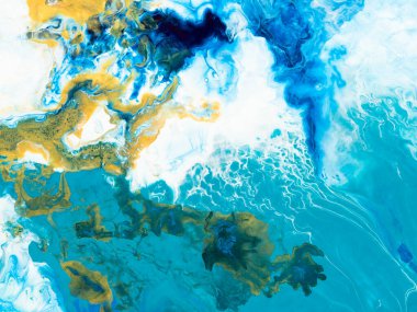 Siyah ve altın rengi, soyut el boyası, mermer dokular, tuvalde akrilik boya. Modern sanat. Çağdaş sanat.