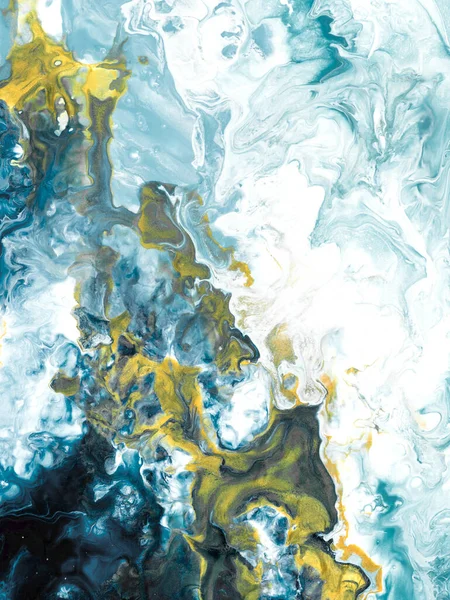Svart Och Guld Kreativ Abstrakt Handmålad Bakgrund Marmor Konsistens Akryl — Stockfoto
