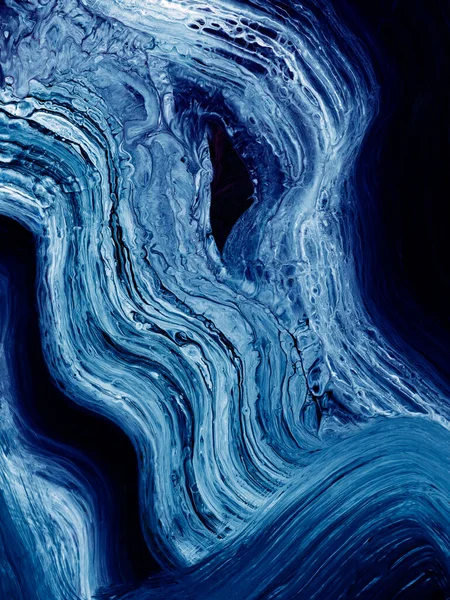 Класичний Синій Абстрактний Креативний Живопис Ручний Пофарбований Фон Пензлем Акрилова — стокове фото