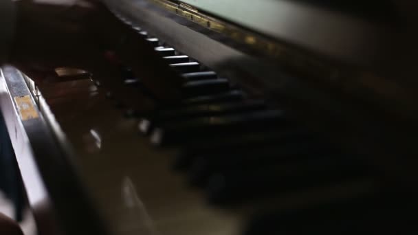 Performance on the piano — Stock Video