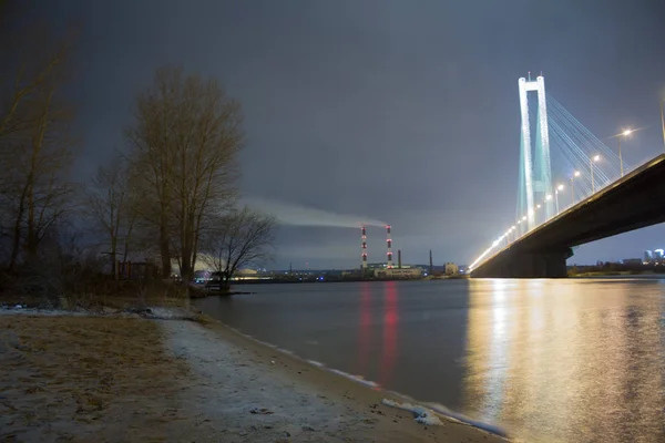 Lampki nocne most Lake City — Zdjęcie stockowe