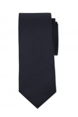 Güzel erkek karanlık bluetie beyaz bir arka plan üzerinde