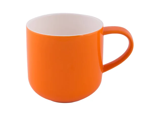 Taza de té naranja aislada sobre fondo blanco — Foto de Stock