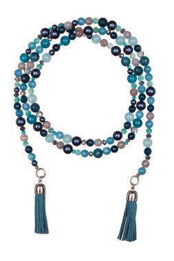 Lüks moda hacimsel büyük mavi kolye zincir, metal, kristaller, boncuk, konu ve taşlar