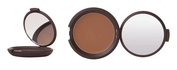 Espejo de maquillaje, polvo, sombra de ojos —  Fotos de Stock