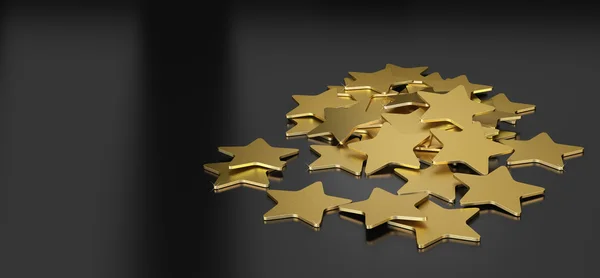 Molte stelle d'oro — Foto Stock