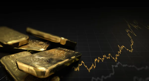 Cena złota, towary inwestycyjne — Zdjęcie stockowe